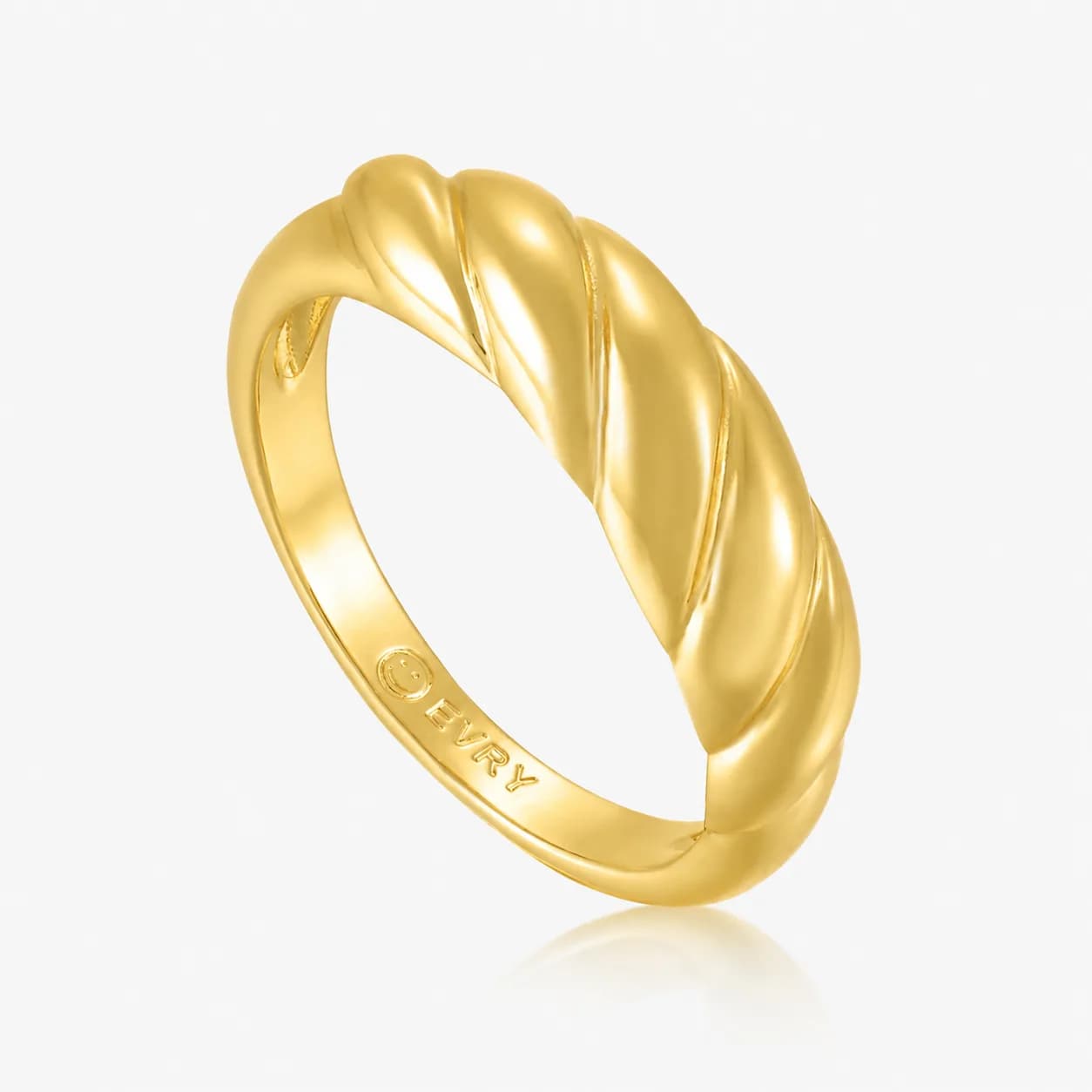Gold twisted ring, size 5